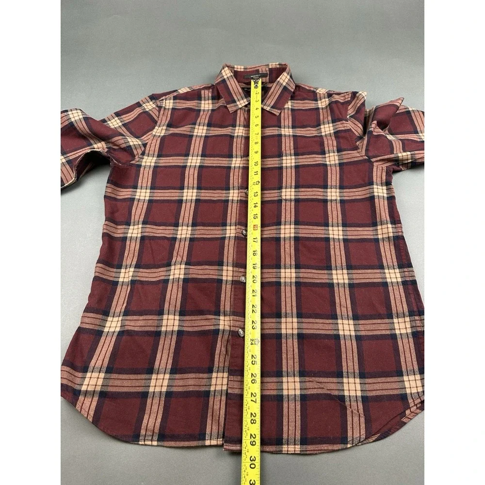 Banana Republic Men's Plaid Untucked Fit Shirt‎ Size Large Long Sleeve Button Up